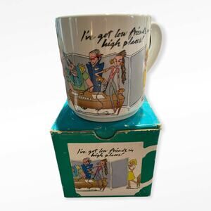 Vintage Carlton Cards “I’ve Got Low Friends In High Places” Coffee Mug Stoneware